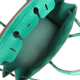 Pre-owned Hermes Birkin 35 Malachite Matte Niloticus Crocodile Palladium Hardware