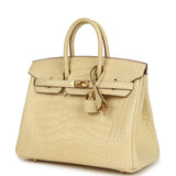 Hermes Birkin 25 Vanille Matte Alligator Gold Hardware