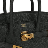 Hermes Birkin 25 Plomb Togo Gold Hardware