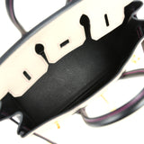 Pre-owned Hermes Special Order (HSS) Birkin 25 Craie and Black Epsom Brushed Gold Hardware