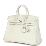 Hermes Birkin 25 New White Swift Palladium Hardware