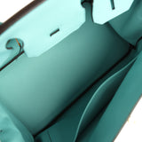 Hermes Birkin 30 Bleu Atoll Clemence Gold Hardware