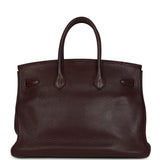 Pre-owned Hermes Birkin 35 Prune Clemence Gold Hardware