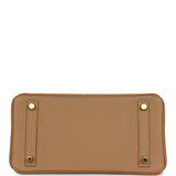 Pre-owned Hermes Birkin 25 Chai Togo Gold Hardware