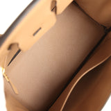 Pre-owned Hermes Birkin 25 Chai Togo Gold Hardware