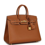 Hermes Birkin Sellier 25 Gold Epsom Gold Hardware