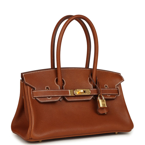 Hermes Shoulder Birkin Light 29 Fauve Barenia Faubourg Gold Hardware