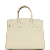 Pre-owned Hermes Special Order (HSS) Birkin 30 Craie Verso Epsom Rose Gold Hardware