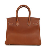 Hermes Birkin 30 Fauve Barenia Faubourg Palladium Hardware