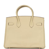 Pre-owned Hermes Birkin 30 Parchemin Clemence Gold Hardware