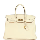 Hermes Birkin 35 Nata Clemence Gold Hardware