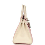 Hermes Special Order (HSS) Birkin 25 Nata and Rose Sakura Chevre Mysore Palladium Hardware