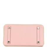 Hermes Special Order (HSS) Birkin 25 Nata and Rose Sakura Chevre Mysore Palladium Hardware