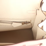 Hermes Special Order (HSS) Birkin 25 Nata and Rose Sakura Chevre Mysore Palladium Hardware