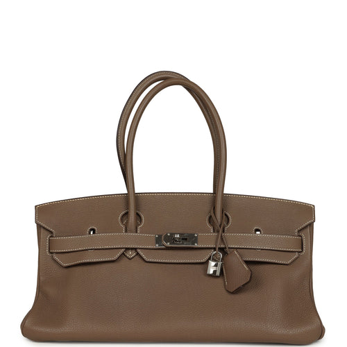 Vintage Hermes Shoulder Birkin 42 JPG Etoupe Togo Palladium Hardware