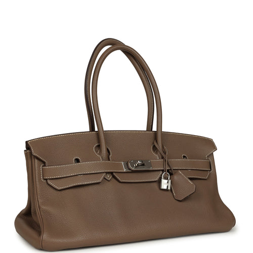 Vintage Hermes Shoulder Birkin 42 JPG Etoupe Togo Palladium Hardware