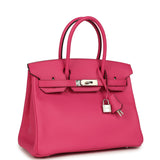 Hermes Birkin 30 Rose Shocking Swift Palladium Hardware