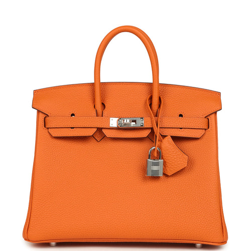 Hermes Birkin 25 Orange Minium Togo Palladium Hardware