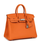 Hermes Birkin 25 Orange Minium Togo Palladium Hardware