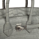 Hermes Birkin Sellier 25 Gris Ciment Matte Alligator Palladium Hardware