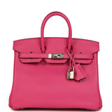 Hermes Birkin 25 Rose Shocking Swift Palladium Hardware
