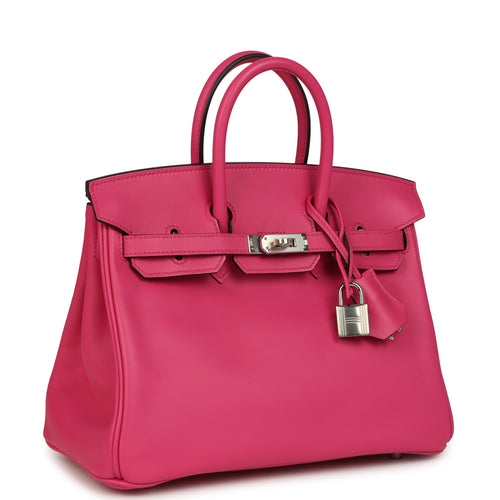 Hermes Birkin 25 Rose Shocking Swift Palladium Hardware