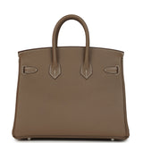 Hermes Birkin 25 Etoupe Togo Brushed Palladium Hardware