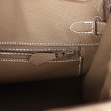Hermes Birkin 25 Etoupe Togo Brushed Palladium Hardware