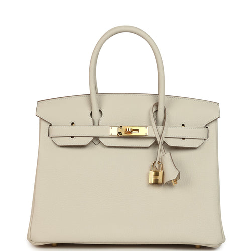 Hermes Birkin 30 Craie Togo Gold Hardware
