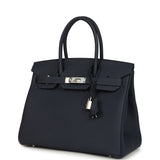 Hermes Birkin 30 Bleu Nuit Togo Palladium Hardware