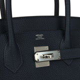 Hermes Birkin 30 Bleu Nuit Togo Palladium Hardware