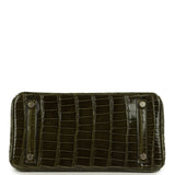 Hermes Birkin 25 Vert Veronese Shiny Alligator Gold Hardware