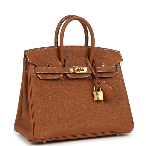 Pre-owned Hermes Birkin 25 Gold Togo Gold Hardware