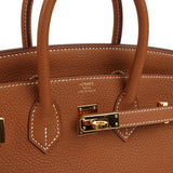 Pre-owned Hermes Birkin 25 Gold Togo Gold Hardware