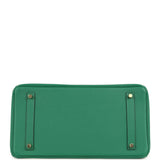 Pre-owned Hermes Birkin 35 Vert Vertigo Epsom Gold Hardware