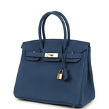 Hermes Birkin 30 Bleu Tie Togo Permabrass Hardware