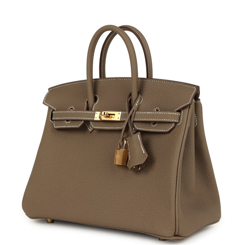 Hermes Birkin 25 Etoupe Togo Gold Hardware