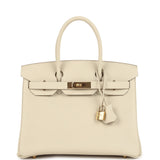 Hermes Special Order (HSS) Birkin 30 Craie Togo Permabrass Hardware