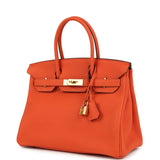 Hermes Birkin 30 Feu Togo Gold Hardware