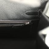 Pre-owned Hermes Birkin Sellier 30 Black Box Palladium Hardware