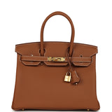 Hermes Birkin 30 Gold Togo Gold Hardware