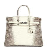 Hermes Birkin 35 Himalaya Niloticus Crocodile Palladium Hardware