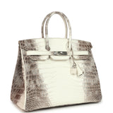 Hermes Birkin 35 Himalaya Niloticus Crocodile Palladium Hardware