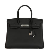 Hermes Birkin 30 Black Togo Palladium Hardware