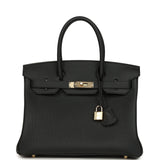 Hermes Birkin 30 Black Togo Permabrass Hardware