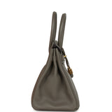 Pre-owned Hermes Birkin 30 Etain Clemence Gold Hardware