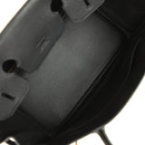 Pre-owned Hermes Birkin 30 Black Togo Gold Hardware