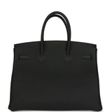 Pre-owned Hermes Birkin 35 Black Togo Gold Hardware