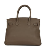 Pre-owned Hermes Birkin 30 Taupe Grey Togo Gold Hardware
