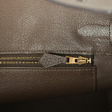 Pre-owned Hermes Birkin 30 Taupe Grey Togo Gold Hardware